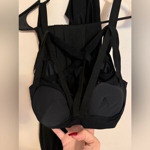 Black Cage Bra and Maxi Skirt Set